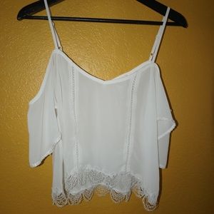 White Lace Sheer Festival Summer Crop Top